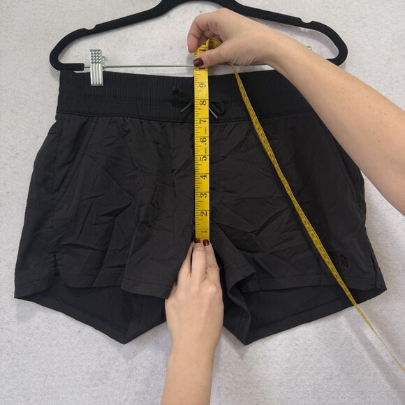 The North Face Shorts Womens Small Black Stretch Drawstring Zip Pocket NF0AAQF - Picture 5 of 13